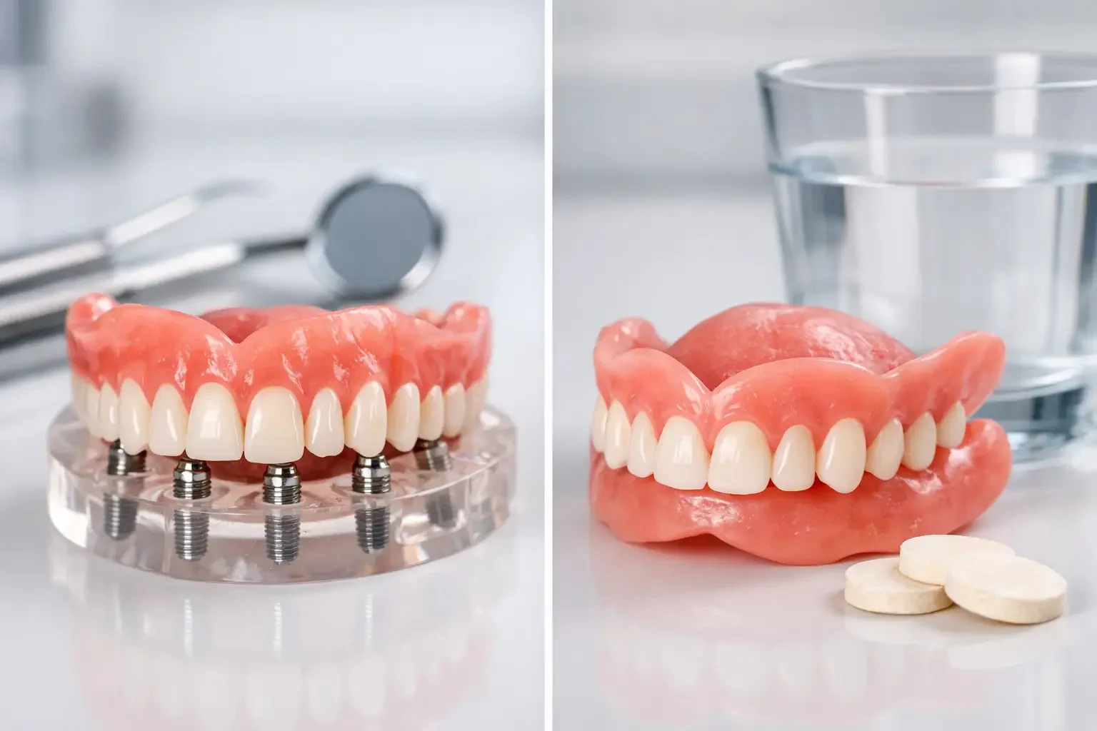 Implant Dentures vs Traditional Dentures Compared